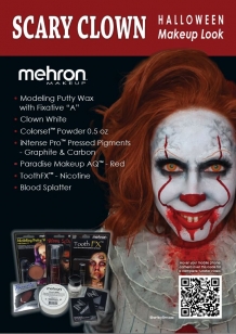 Scary Clown Enjoy Mehron Makeup
