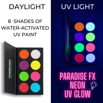 Paradise Makeup AQ - 8-Color Palette - Neon UV Glow